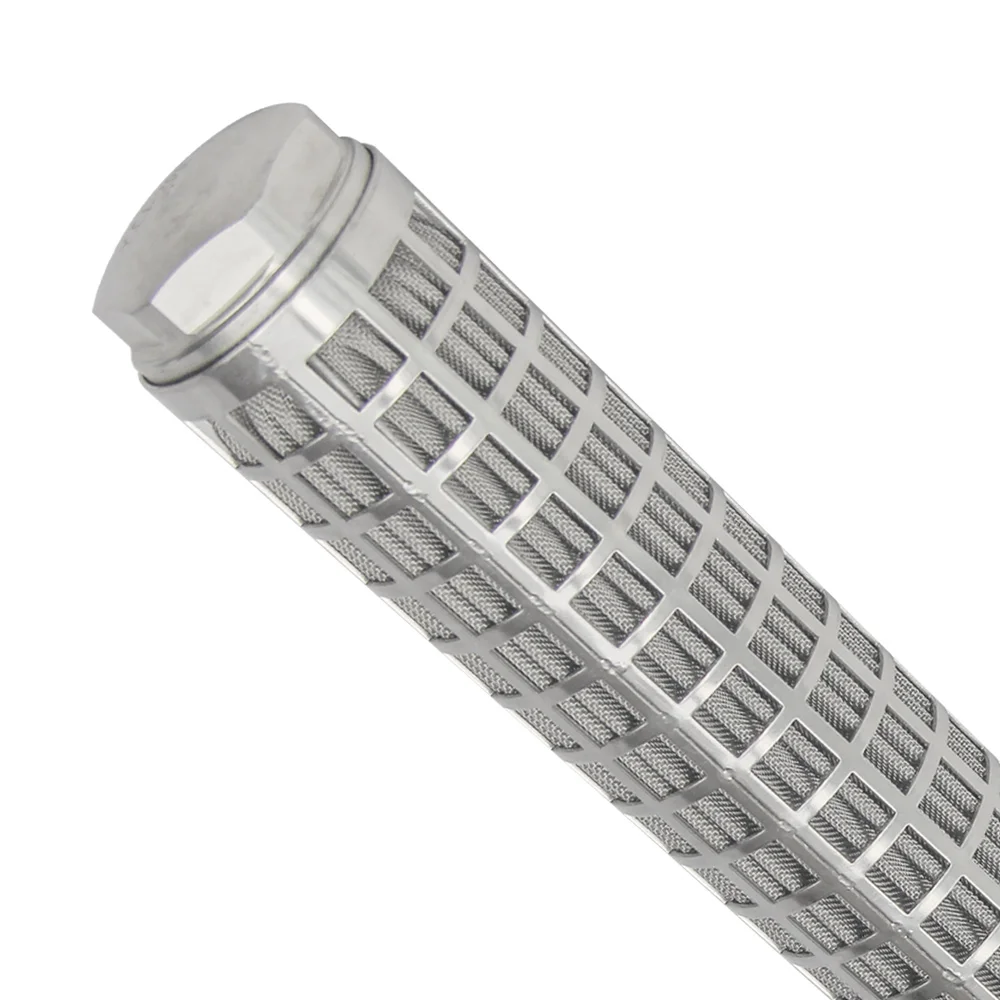 factory direct stainless steel 304 sintering Micron Ss Metal Fiber Sintered Cartridge Filter element