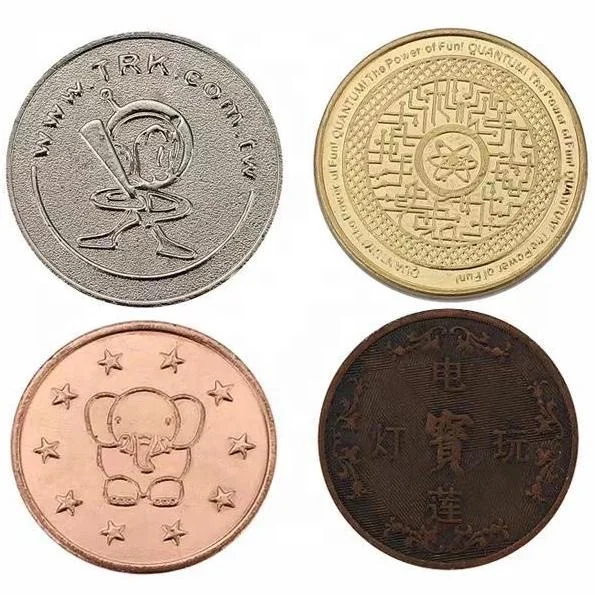 Customize wholesale Promotional new souvenir metal coin euro coins customized arcade tokens JO-TC-19