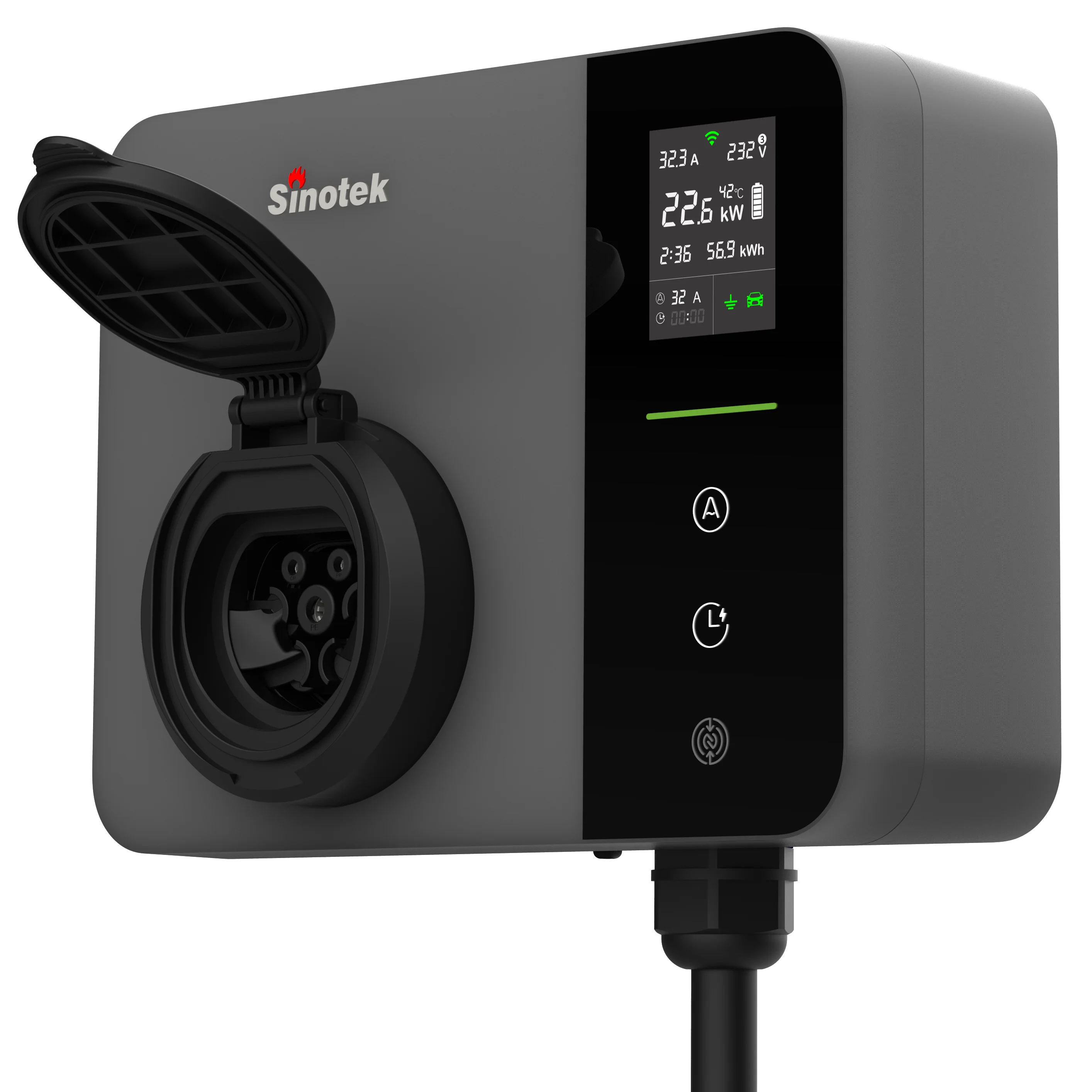 Высококачественная настенная коробка, 3 11 кВт, зарядная станция переменного тока для домашнего автомобиля, зарядное устройство для электромобиля, Wi-Fi, 2,4 г