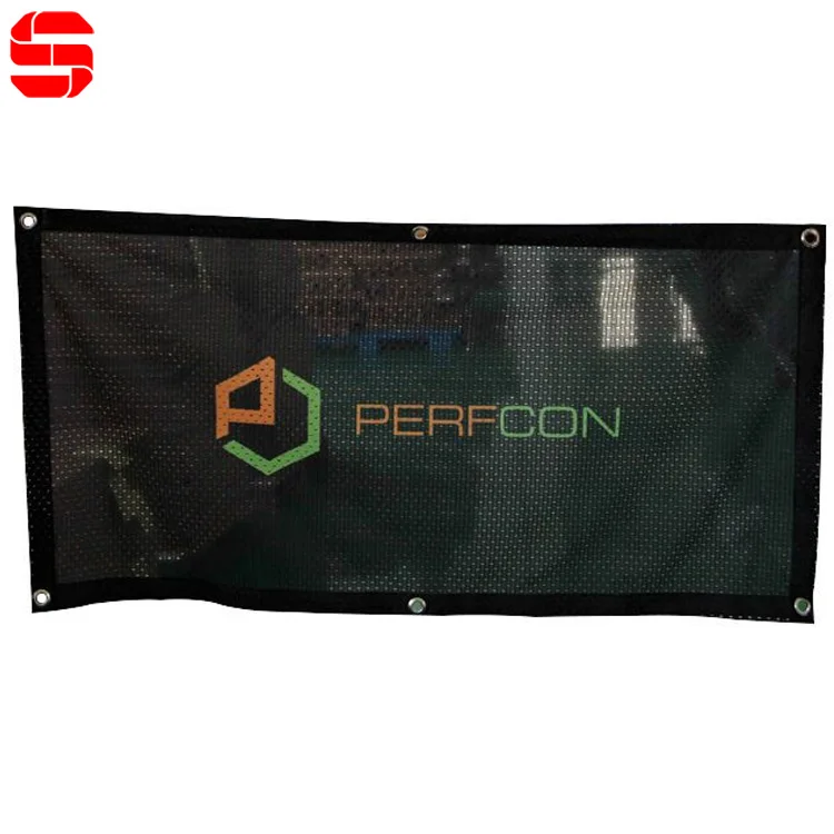 Custom banner Outdoor Activity Windproof Mesh Fabric Sublimation print Banner for Promotion Construction Fence printed banner