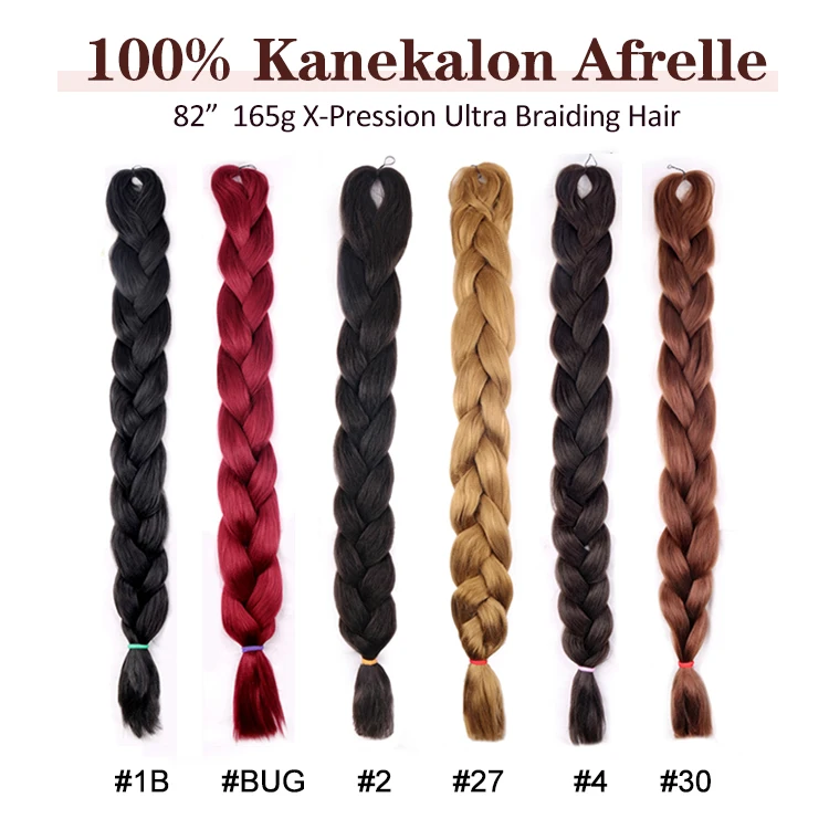  100% Kanekalon 82 дюйма 165 г ультра косы синтетические afрель японское волокно японские плетение