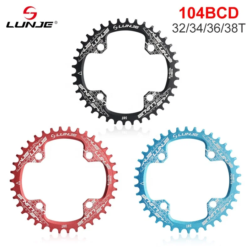 Bicycle Positive and Negative Tooth Platter 104BCD 32T/34T/36T/38T/40T Mountain Bike Single Speed Tooth Discs