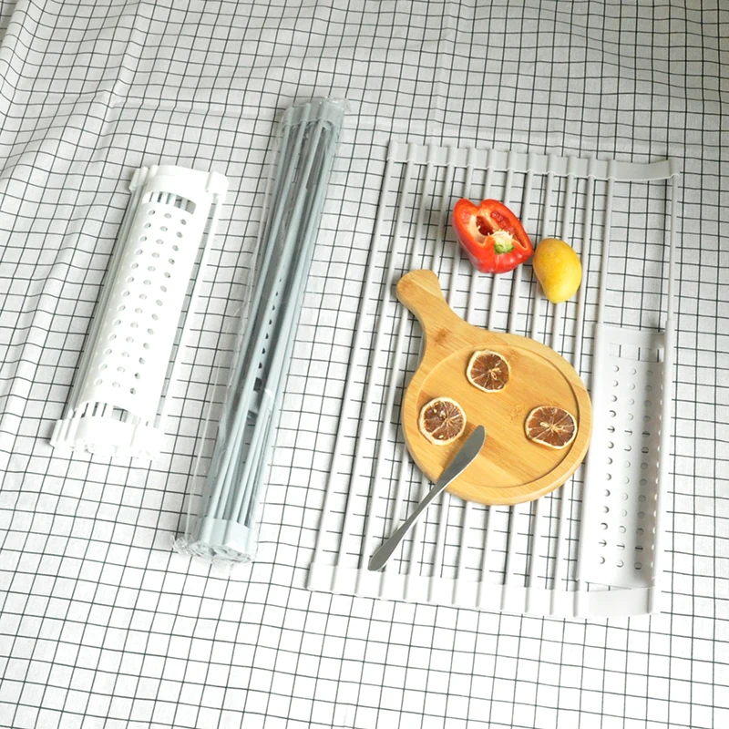 Standard Kitchen Food Grade Accessories Vegetable Dishware Drying Rack Silicone Plastic Draining Rack