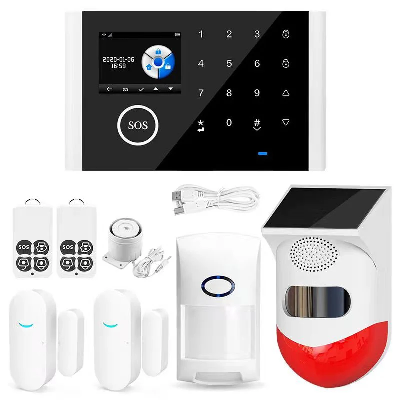 The latest tuya smart life Smart home suit with   PIR detector with pet immune  door senor  WIFI GSM  alarm system kit