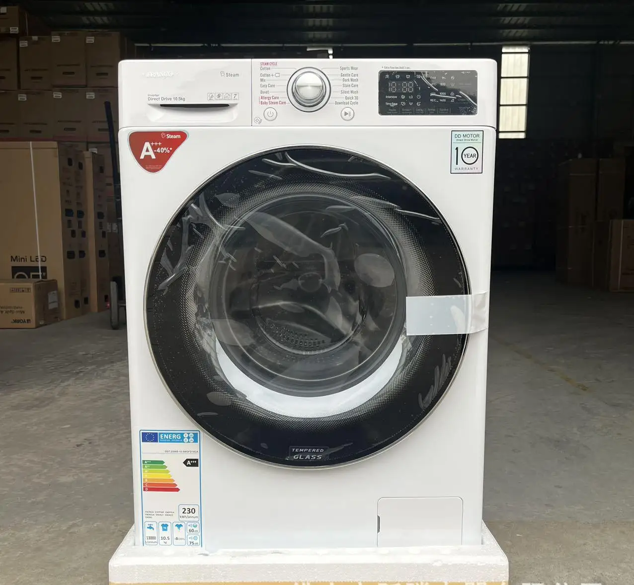 Drum washing machine, 10kg front door automatic professional whirlpool efficient washing drum washing machine