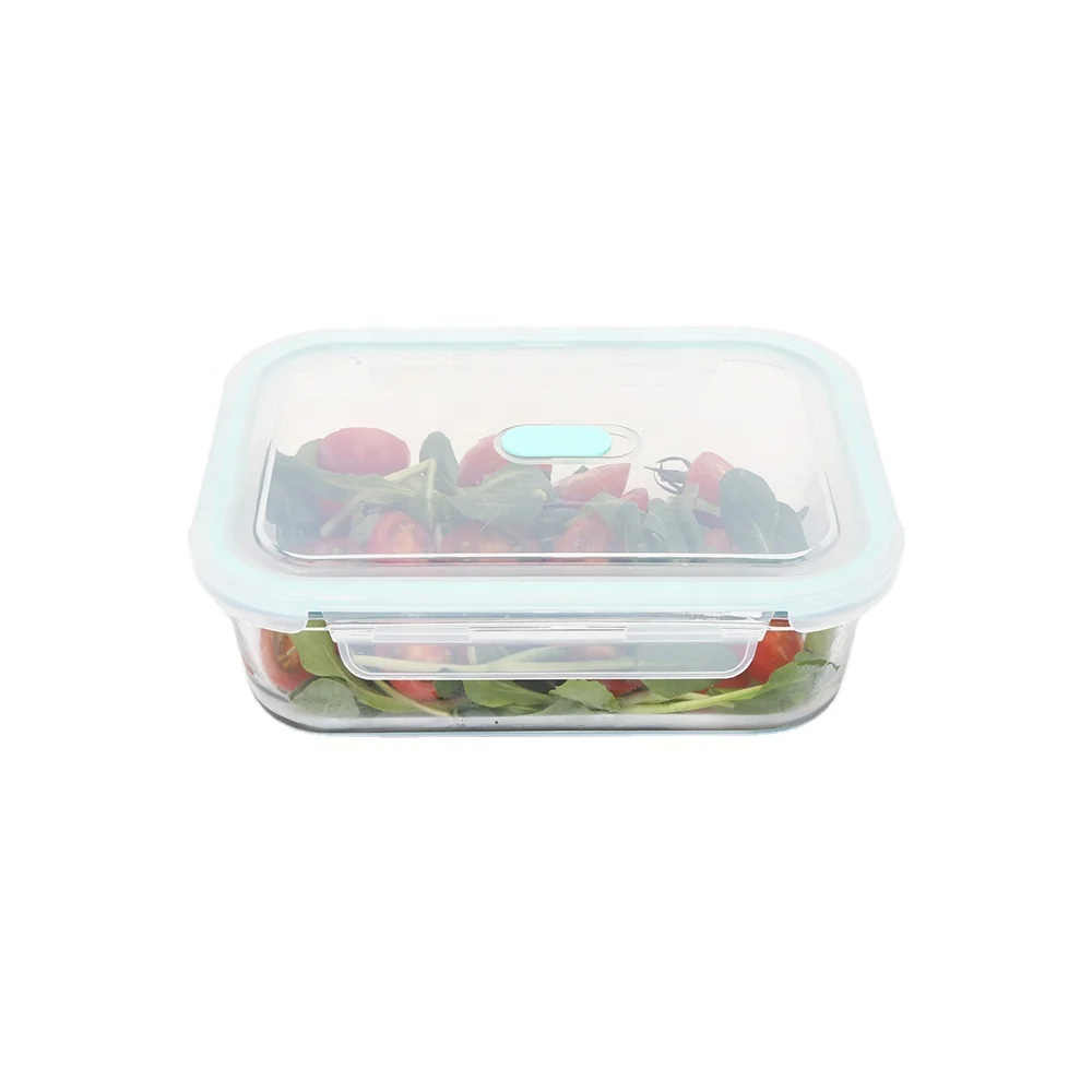 Microwavable Lunch Container Airtight Bento Lunch Box Borosilicate Glass Food Storage Container Set