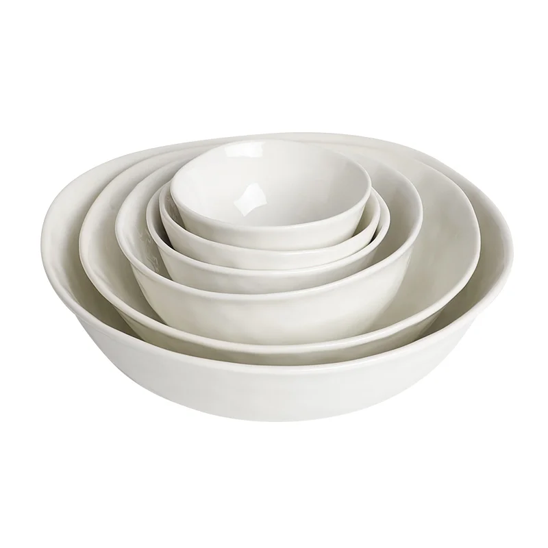 Tableware Luxury Hosen28 White Ceramic Bowl And Plate Set, Les Assiettes En Porcelaine