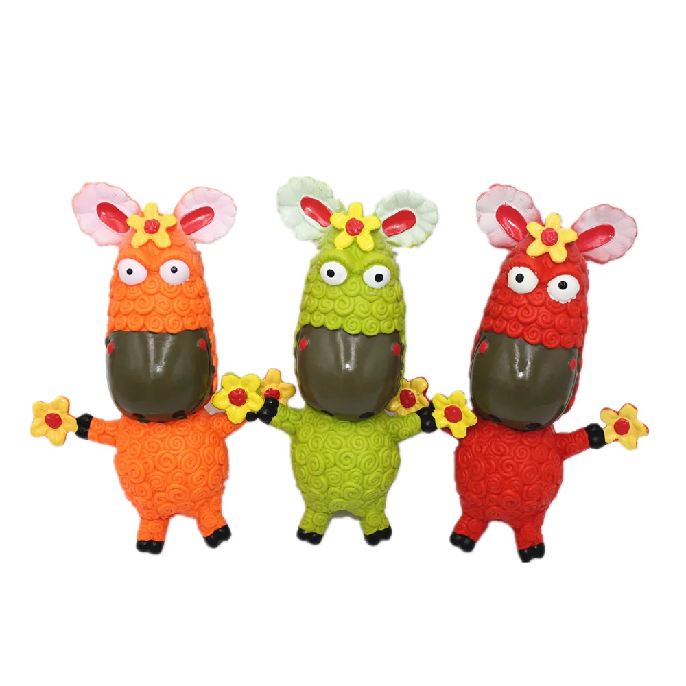 
cute smart animals cartoon cheap teeth cleaning training comfort chew squeak latex toys companion for pets dog and cat 