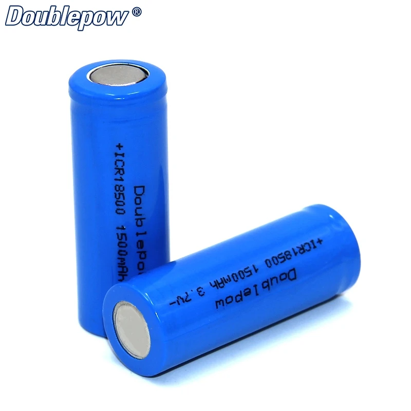 High Capacity 1500mAh 3.7V Rechargeable Lithium Battery ICR Point Top18500 Battery For Home Appliances