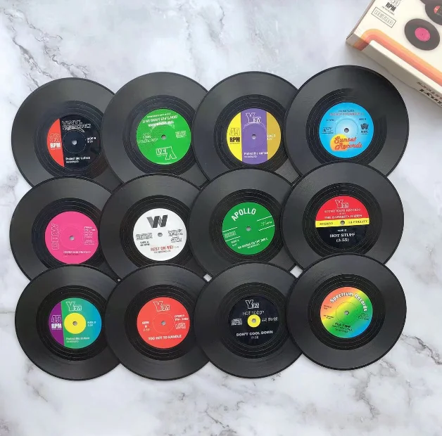 Table Kitchen Accessories Anti-slip Coffee Coasters Music Drink Mug Cup Mat