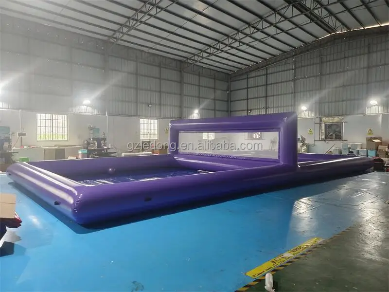 Customized inflatable sports game water volleyball court inflatable volleyball court pool for sale