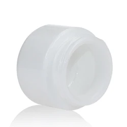 250g 8 ounce 80z  250ml amber straight sided glass bottle with matte black plastic lid for cream