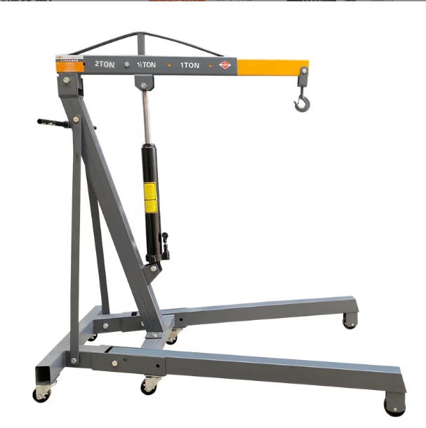 1ton 2 tons 3 tons Hydraulic Engine Hoist cheap price Foldable Car Shop Crane Engine Lifter With CE certification  Hebei factory