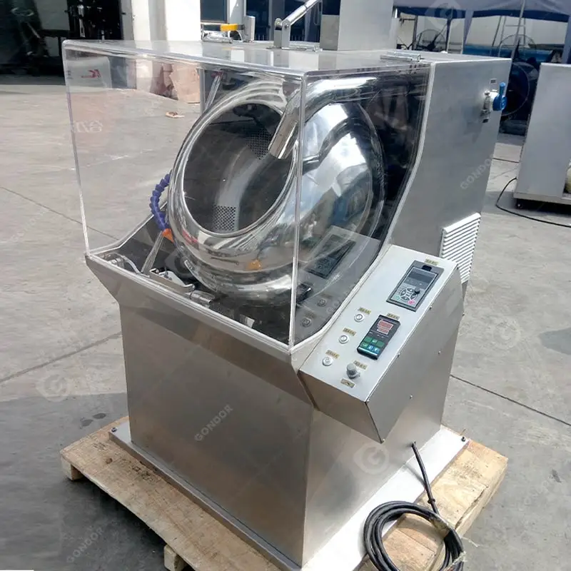 Almond Praline Small Popcorn Pecan Sweet Peanut Sugar Coated Industrial Nut Caramel Flour Coating Machine