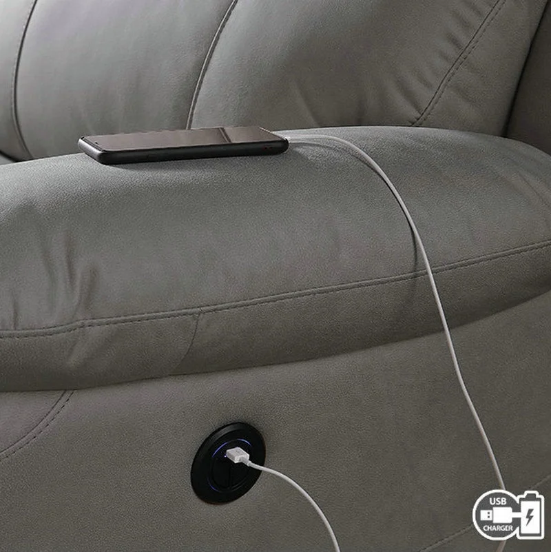 Brown Color Italy Design Comfortable Cream Leather Sofas Home Furniture Electric Reclining Sleeping Chaise Lounge Recliner Sofa