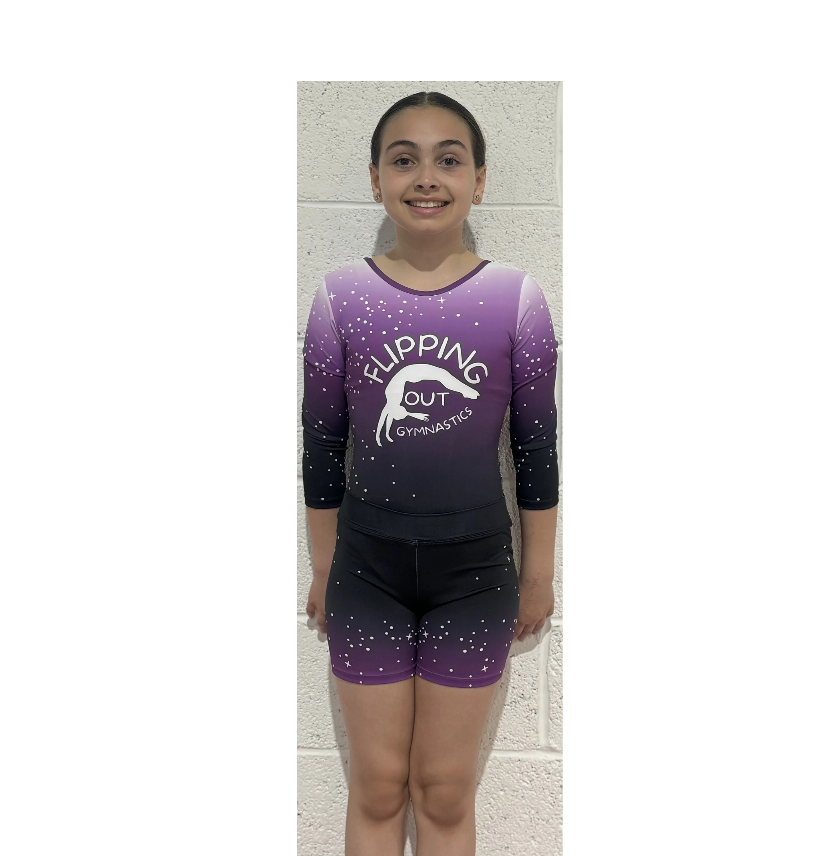 OEM Girls Gymnastic Wear Low Waist Shorts for Training Children for Athletic Clubs