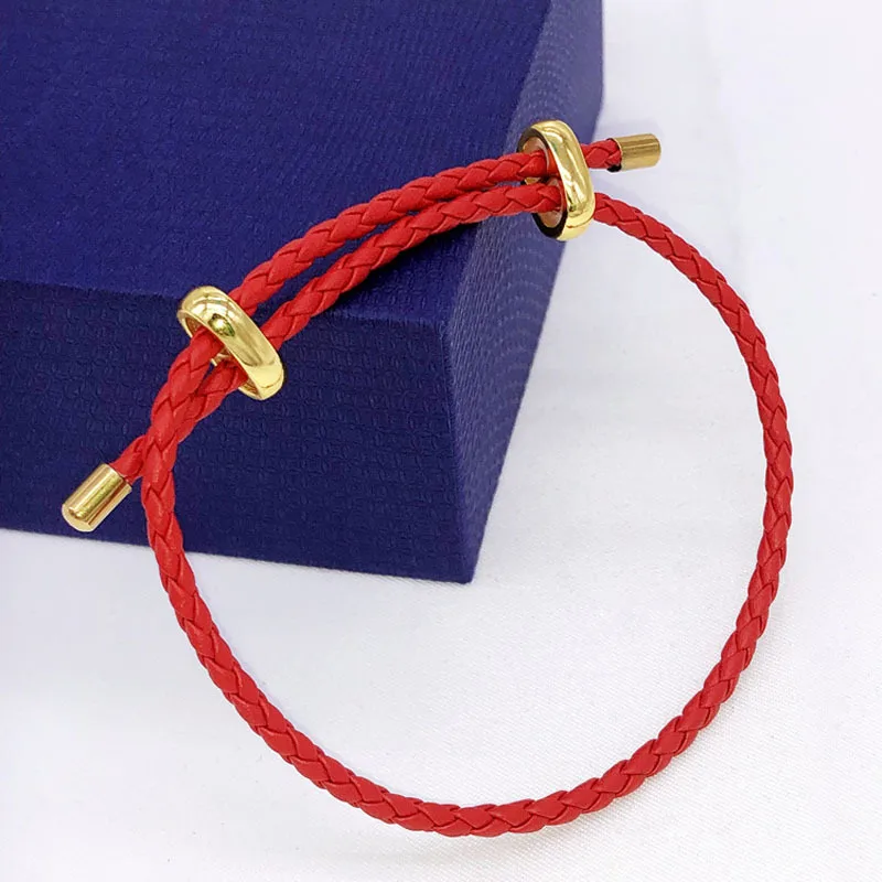 Multi Colors Braided Leather Cord with Stainless Steel Bayonet Clasp Simple Bracelet for Charms Beads Adjustable Bracelets