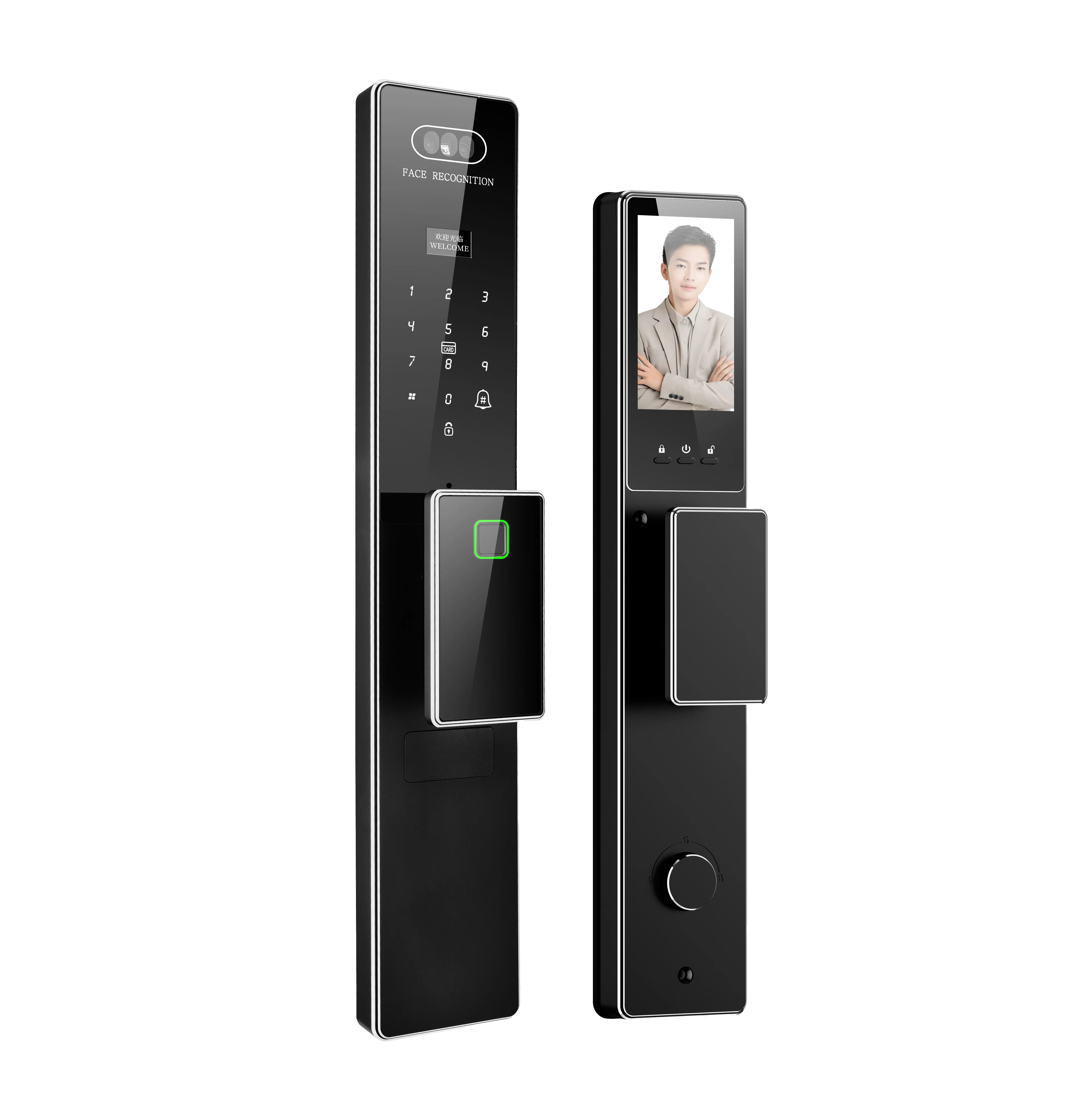 LEZN F6 Tuya Safe and low-key factory manufacturing OEM facial fingerprint biometric intelligent door lock camera Wifi automatic