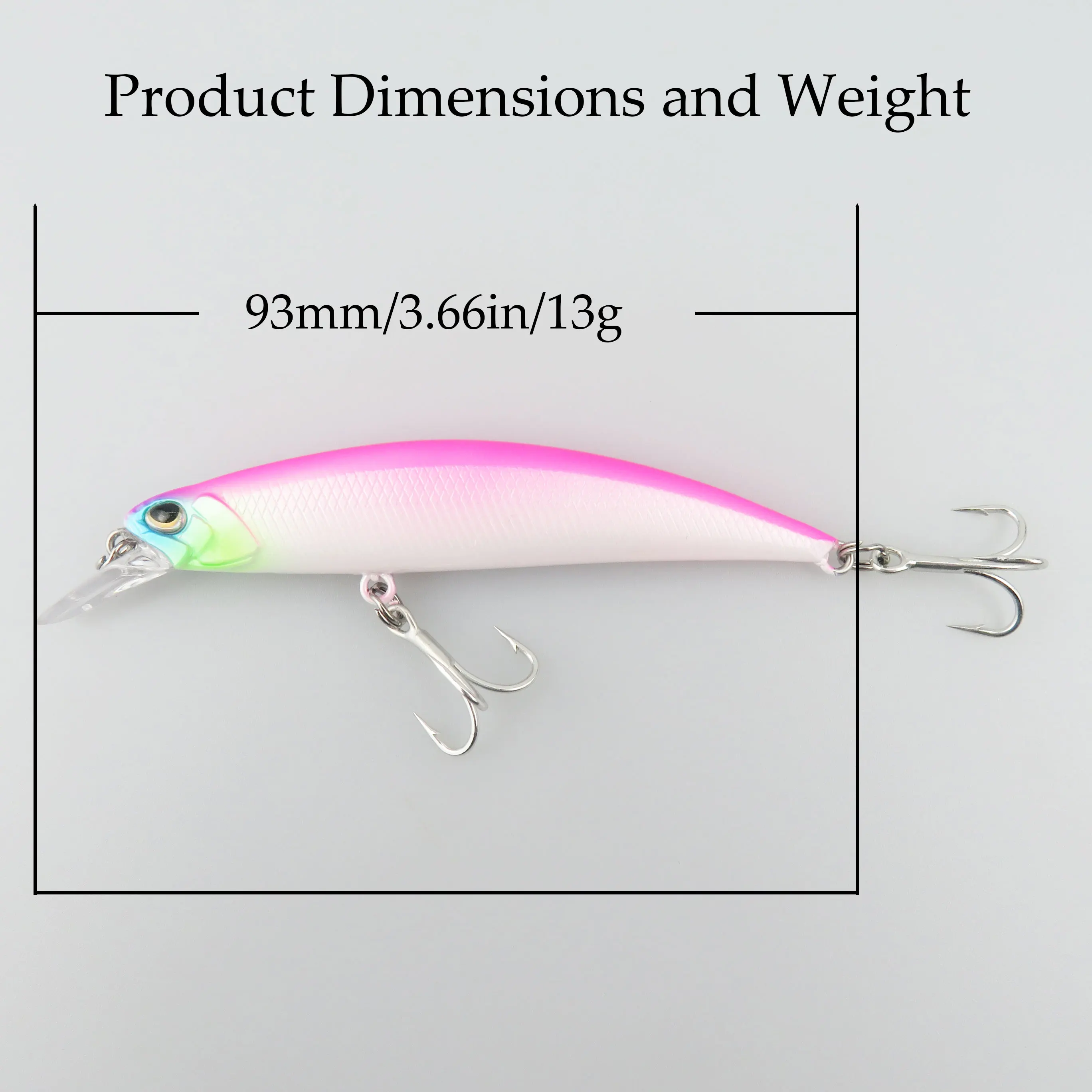 Factory direct new gradient pink minnow 93mm/13g hard bait fishing sunken minnow mackerel fishing minnow bait