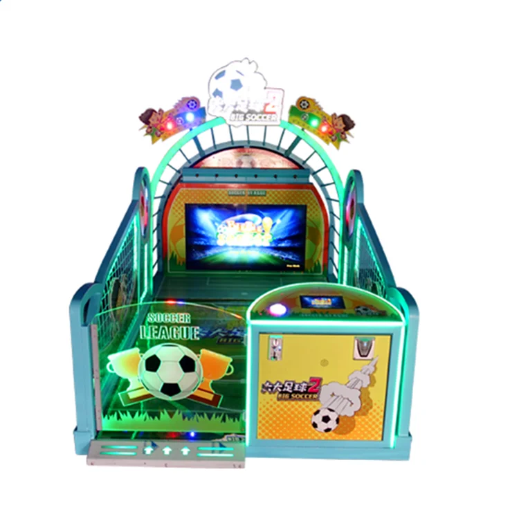 Threeplus coin operated soccer shooting video arcade games big football electronic ticket game