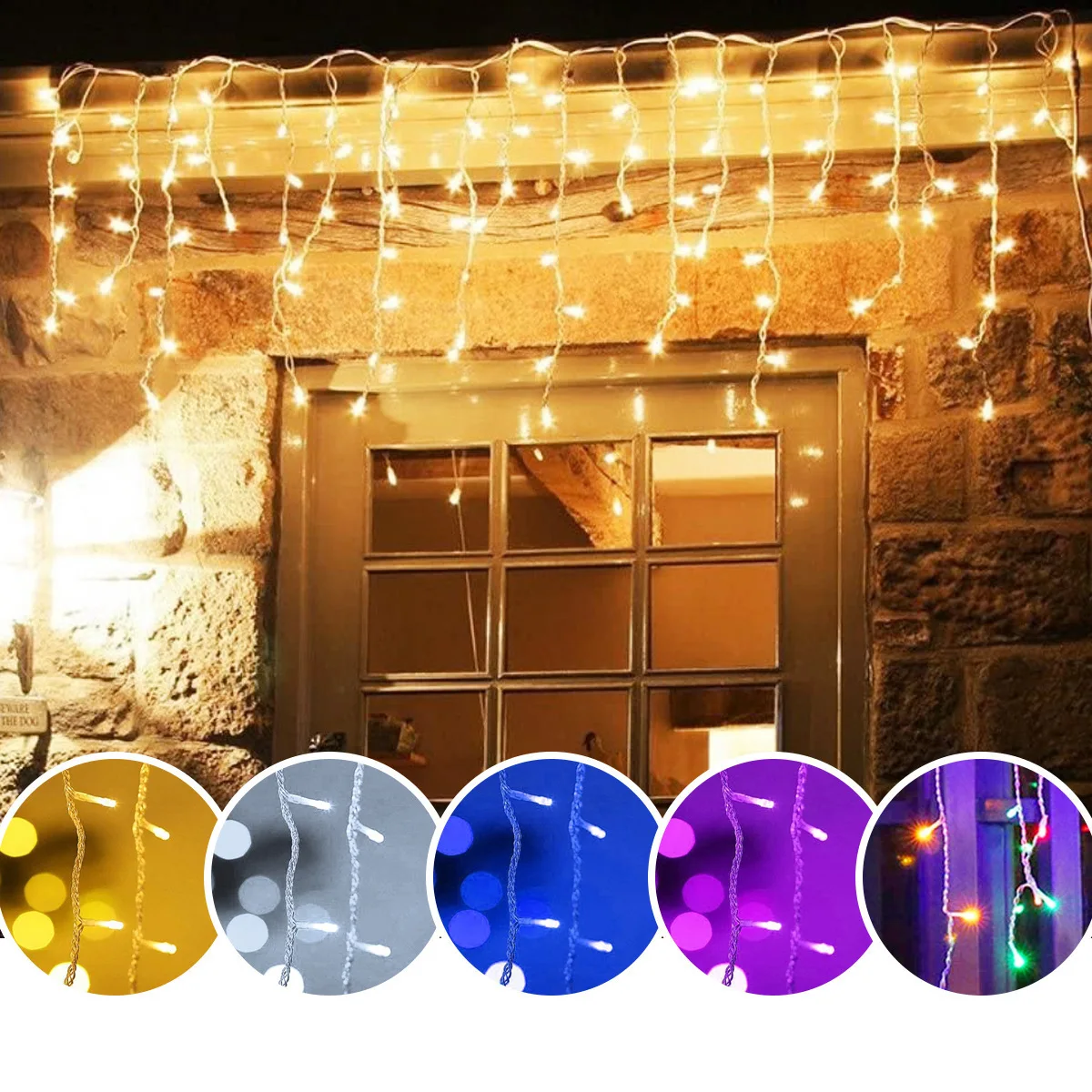 Factory wholesale led ice strip light curtain LED outdoor holiday s flashing s string s all over the star decorative