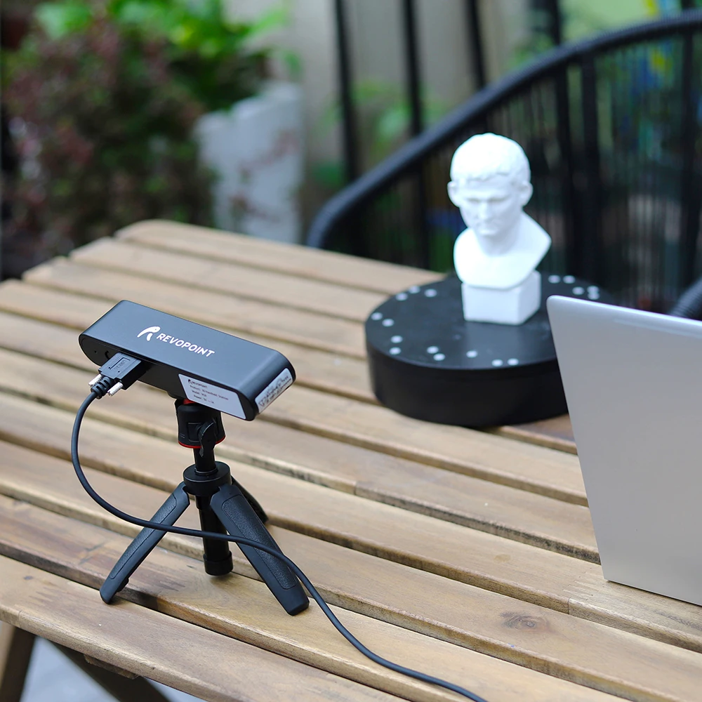 POP 3D Scanner Kits with Turntable and Tripod, Revopoint handy studio 0.3 mm Accuracy with Revopoint Free Soft Ware Handy scan
