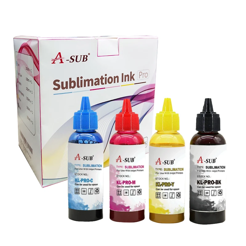 China factory 100 ml/bottle (CMYK) 4 colors/set Sublimation Ink for Epson Digital Printing