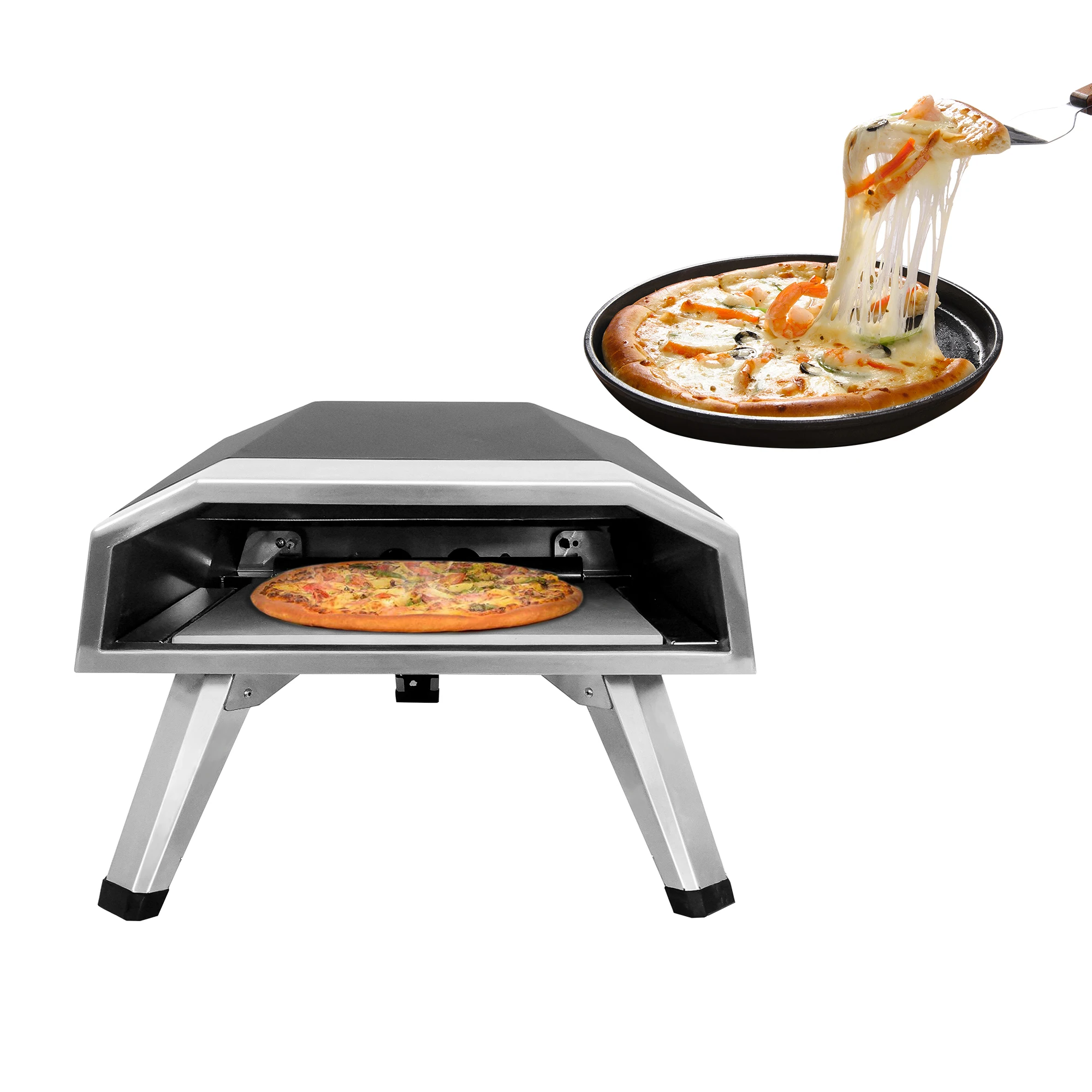 High quality factory price home indoor Stainless steel gas pizza bbq baking oven outdoor camping gas Pizza Oven built in oven