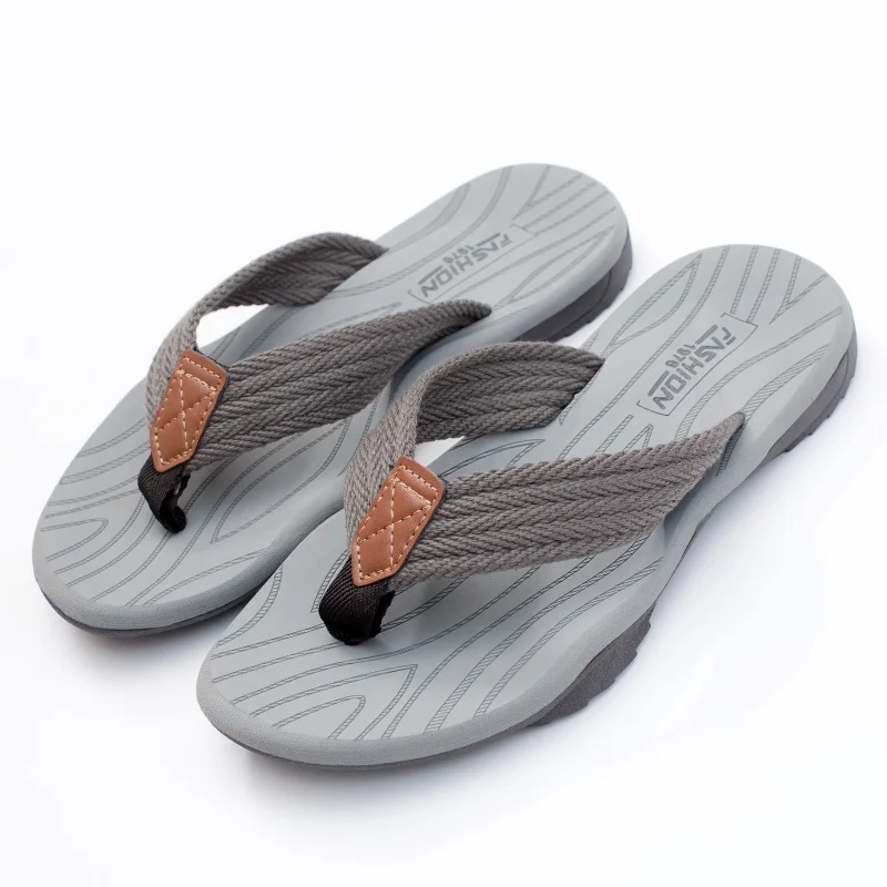 EVA Soft Sole Lightweight Flip-flops Fashion Men Clip Buckle Solid Color Outside Wear slippers