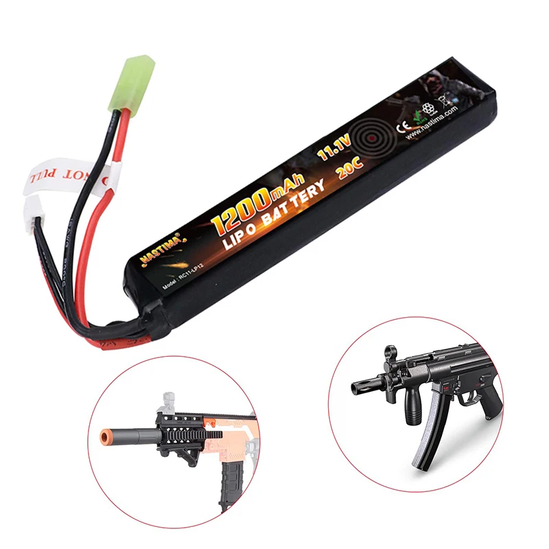 High Rating 3s 11.1v 1200mah 20c Rc Model Airsoft Gun Rc Battery Rechargeable Lipo Battery