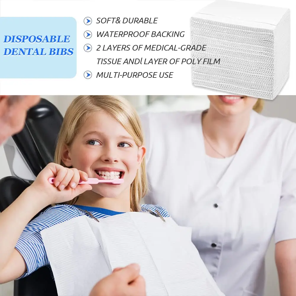 Factory direct supply disposable dental bibs eco-friendly dental bibs disposable waterproof disposable dental bib
