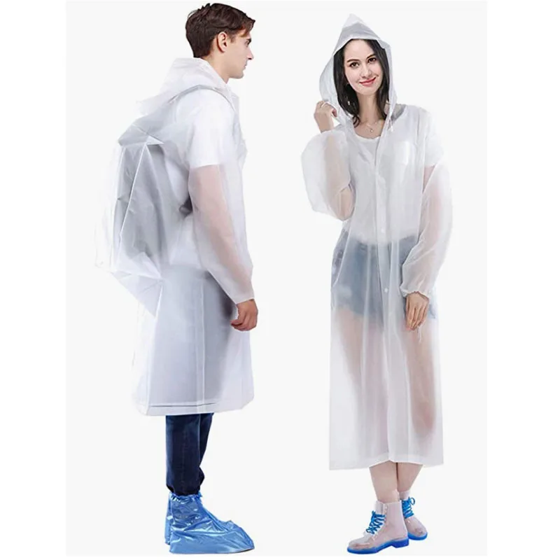 EVA Lightweight Waterproof Portable EVA Rain Coats Reusable Rain Poncho with Hood