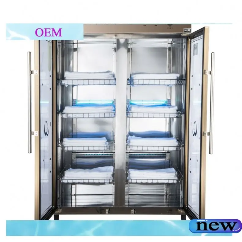 Double Door Commercial Vertical Clothing And Towel Disinfection Cabinet Large Capacity Beauty Salon Barber Shop