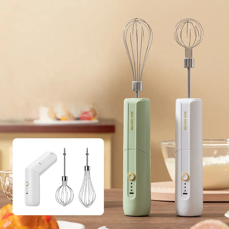 Cordless egg whisk beater mixer kitchen baking tools household food hand foldable automatic electric handheld egg beater coffee