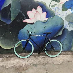 700*25C Fixed Gear Bike Black Steel Diamond Frame Fixie Bici Flip Flop Hub Single Speed City Bicycle