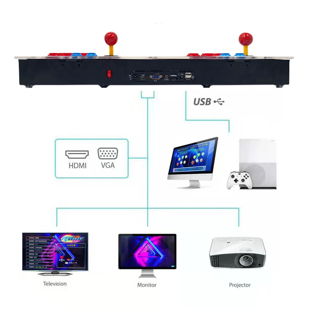 Ретро Настольная аркадная консоль видеоигра HD Pandora аркадная коробка 18 pro E-sports Box аркадная машина