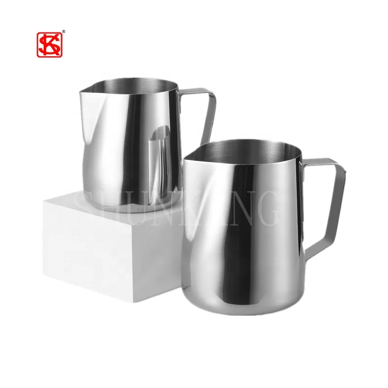 Stainless Steel Pointed Mouth Pitcher Milk Tea Bubble Pot Cup Fancy Milk Frother Hotel Coffee Garland Tool