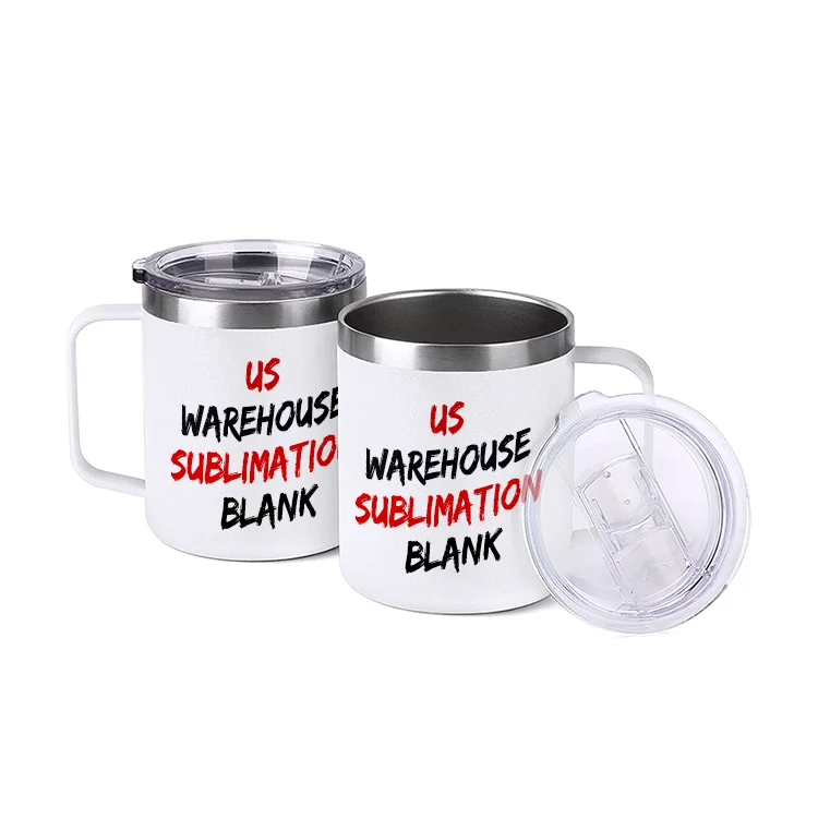 12oz 14oz insulated vacuum stainless steel coffee mugs blank sublimation coffee tumbler with handle