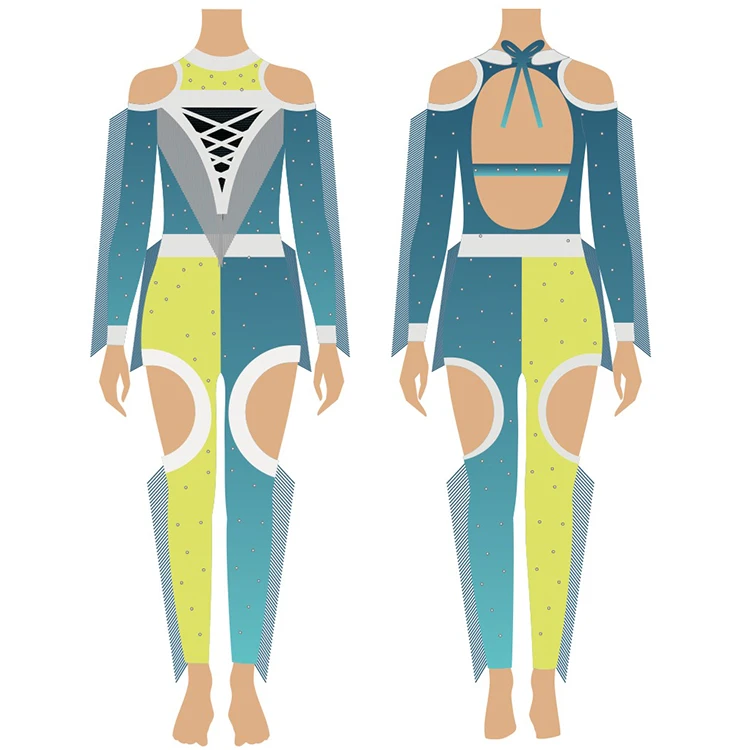 majorette uniform cheerleading suit performance wear practice active Racing fitness costumes for girls