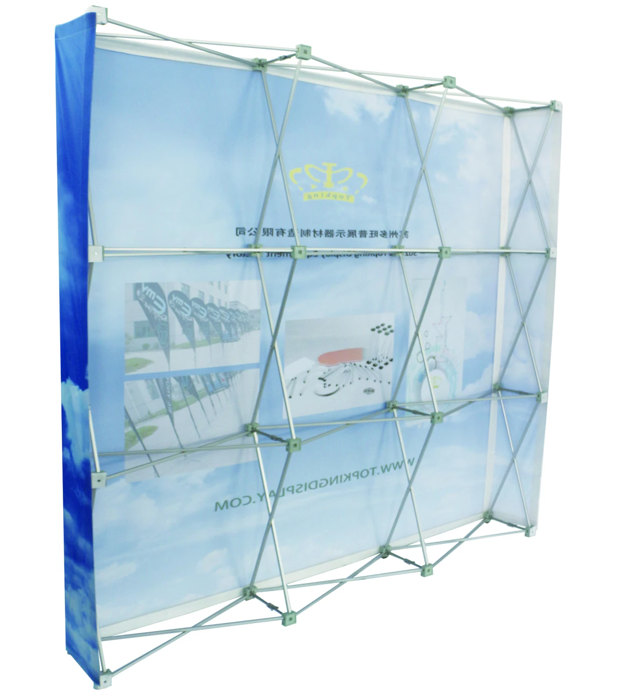 Aluminum portable outdoor  fabric wall pop up stand for advertising
