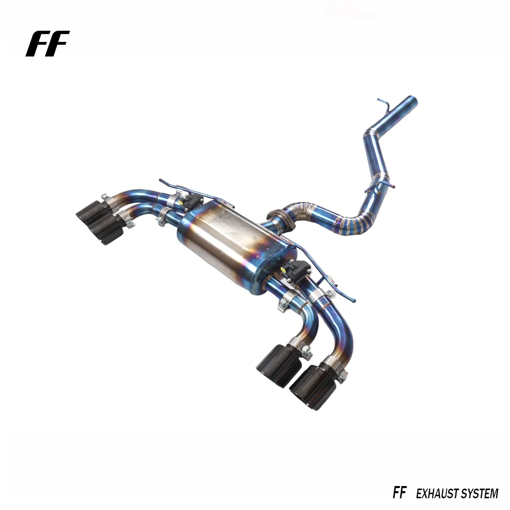 High performance car titanium valvetronic exhaust catback system for VW GOLF R 7R 7.5R