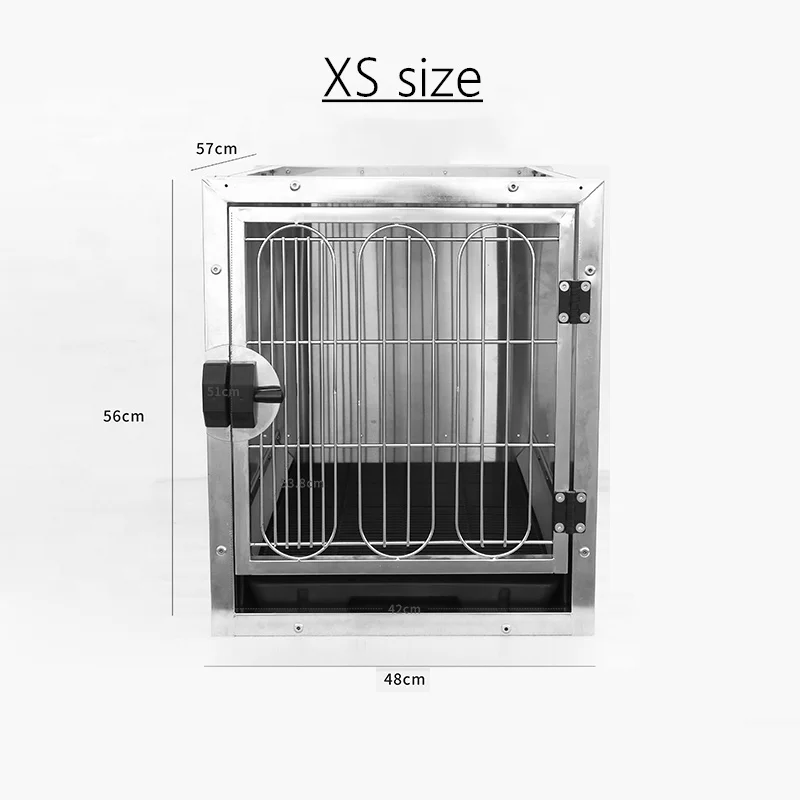 Modular Dog Kennel Large Stainless Steel Pet Dog Cages Crates with Casters
