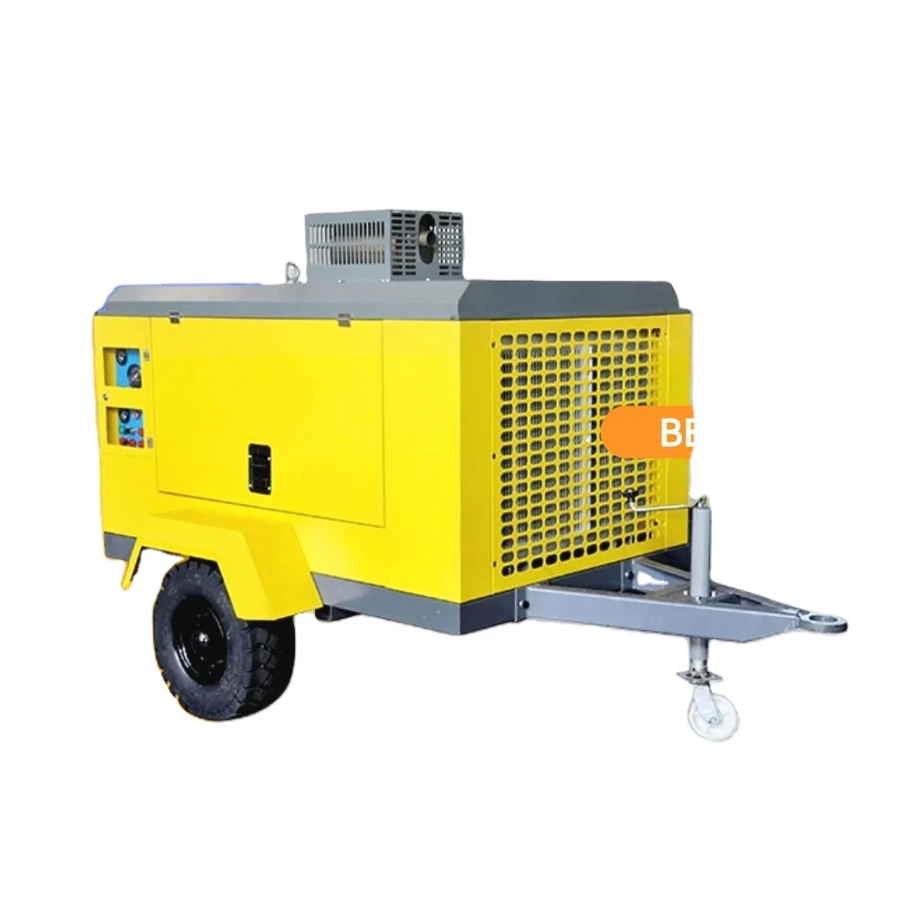 Передвижной дизельный винтовой воздушный компрессор с приводом от двигателя Маслосмазываемые Heavy Duty компрессор 40kw 7-10bar Trogy-50A