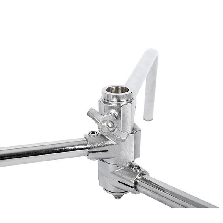 Multi-function c stand photography 3M adjustable studio heavy duty light stand kit with folding legs grip head kit chrome