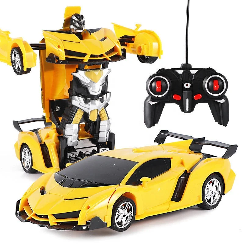 Samtoycn low price 2 in 1 Electric RC Car Radio Control Deformation Car Toys Automatic Robot Deformable Robot for Boys Gift