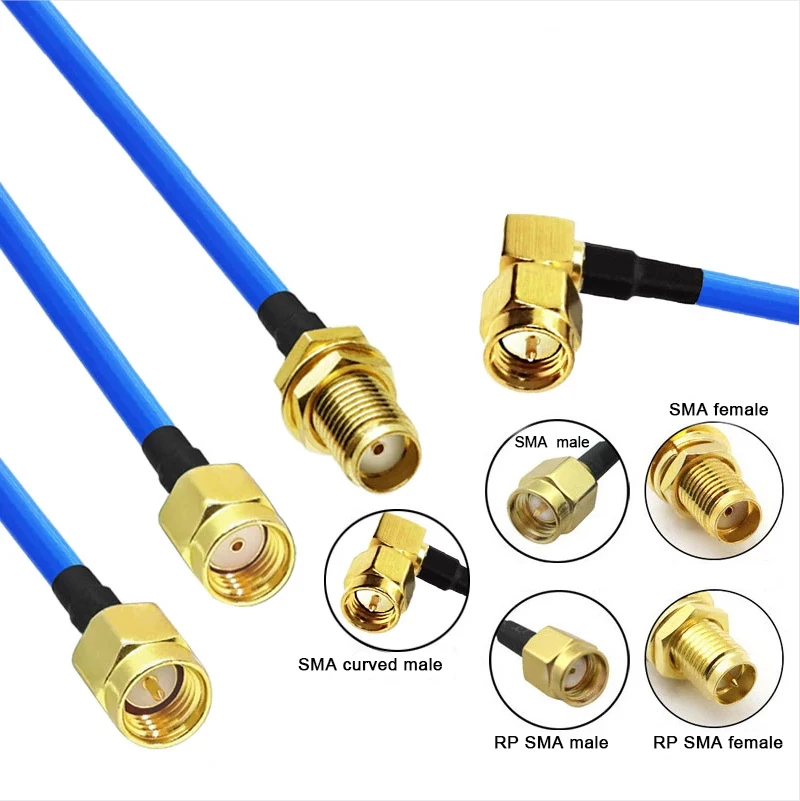 RG402 Semi-rigid Flexible Coaxial Cable  wire length 0.8m DIN male and N  male connector RG402 coaxial cable