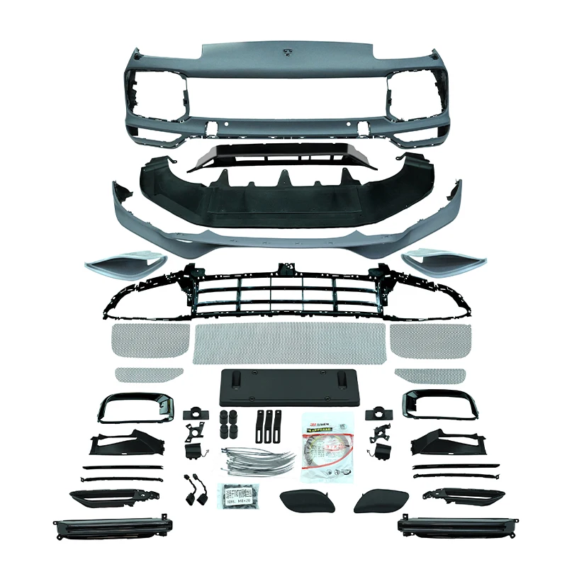 1 set for porsche cayenne 2007-2010 upgrade 9Y0 turbo +TKT front bumper front lip