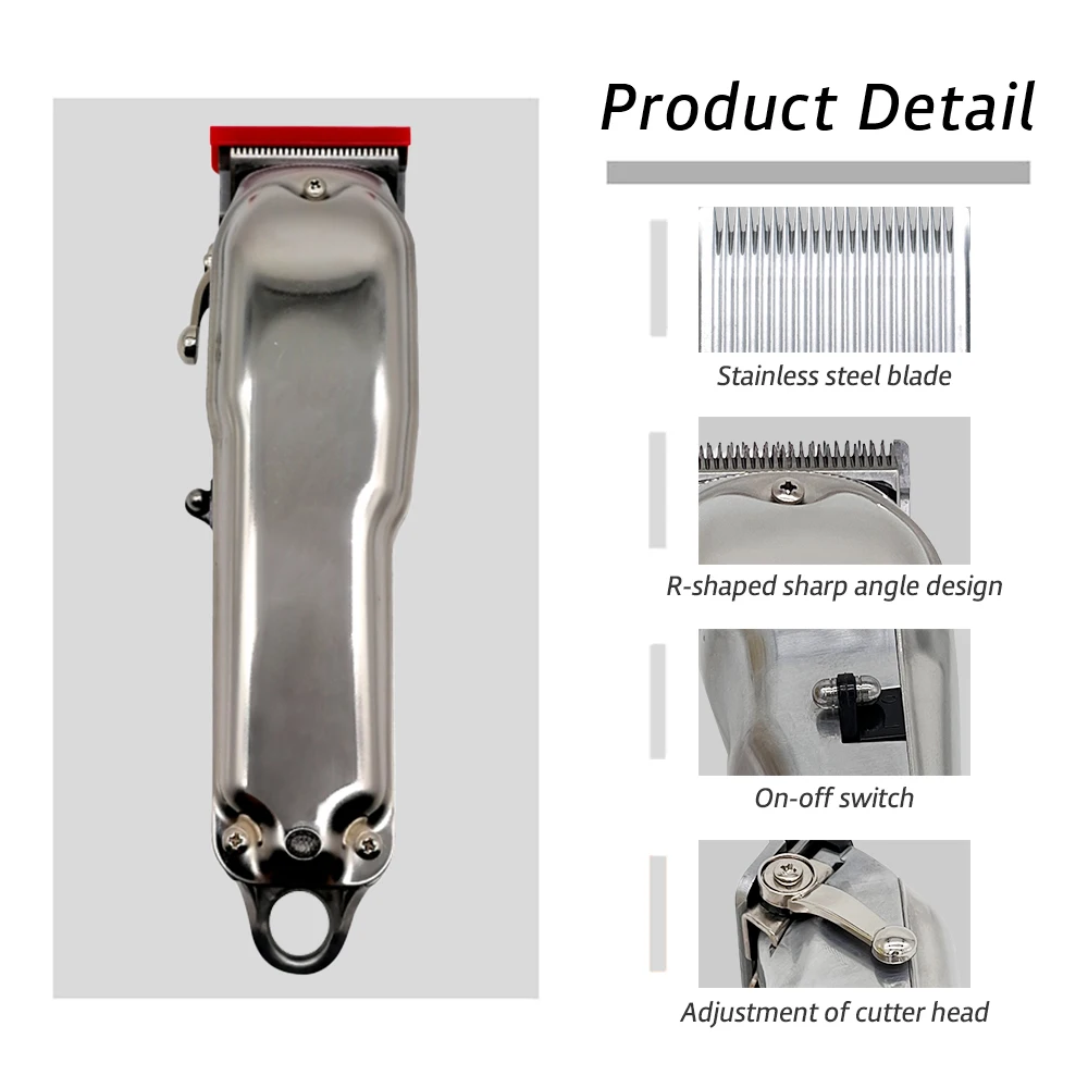 hair trimmer Barber Shop Salon cordless All Metal 0 Mm rechargeable low noise new hair clippers set professional