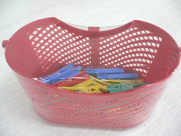 Amzaon hot selling plastic colored plastic laundry basket home plastic hanging storage basket