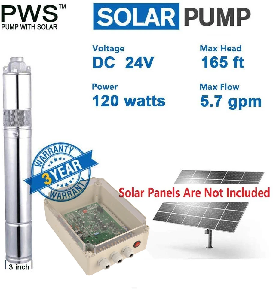 JS3-1.3-50 3 year warranty solar submersible well pump